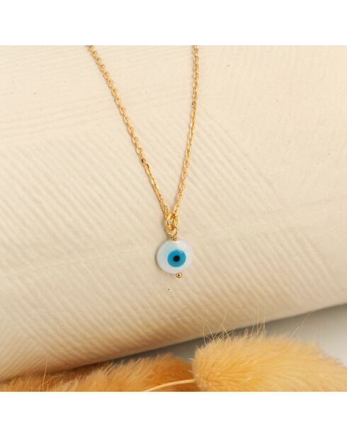 Collier Eye pendant en Laiton doré
