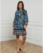 Robe imprimée mi-longue Charlie canard