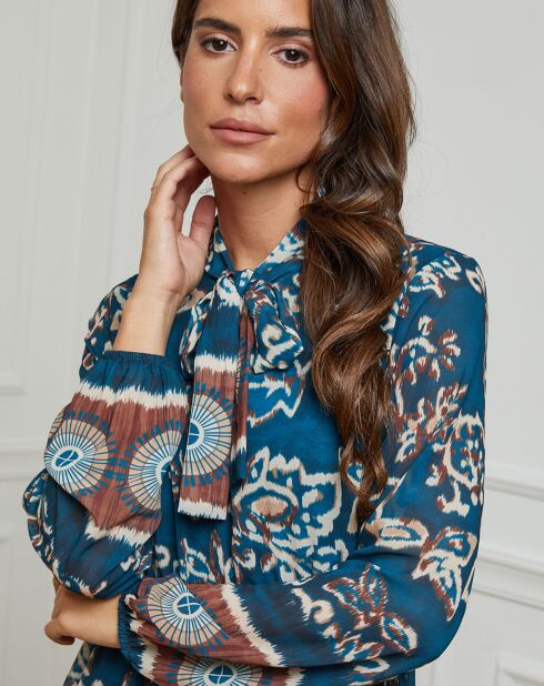 Robe imprimée mi-longue Charlie canard