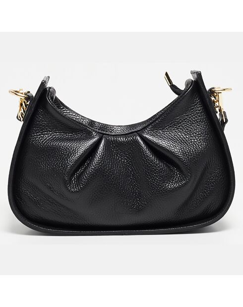 Sac porté épaule en Cuir Adam noir - 17x12x6 cm