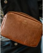Sac bandoulière en Cuir Amaia bronze - 23x17.5x7 cm