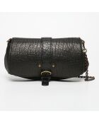 Sac bandoulière en Cuir d'Agneau Beauty noir - 22x11x3 cm