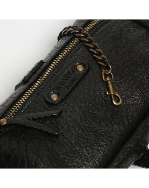 Beauty zwarte schoudertas van lamsleer - 22x11x3 cm