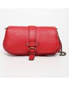 Sac bandoulière en Cuir d'Agneau Beauty rouge - 22x11x3 cm