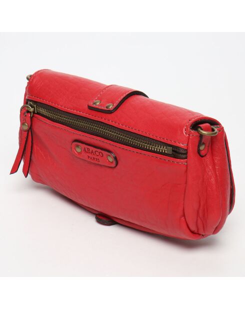 Sac bandoulière en Cuir d'Agneau Beauty rouge - 22x11x3 cm