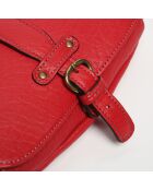 Sac bandoulière en Cuir d'Agneau Beauty rouge - 22x11x3 cm