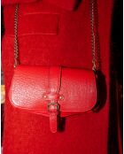 Sac bandoulière en Cuir d'Agneau Beauty rouge - 22x11x3 cm