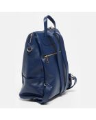 Sac à dos en Cuir Izia bleu marine - 25x35x14 cm