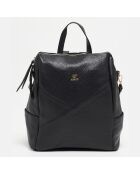 Sac à dos en Cuir Izia noir - 25x35x14 cm