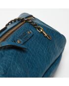 Sac bandoulière en Cuir d'Agneau Beauty goat bleu - 22x11x3 cm
