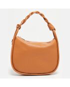 Sac bandoulière en Cuir Marcia camel - 32x 26x11 cm