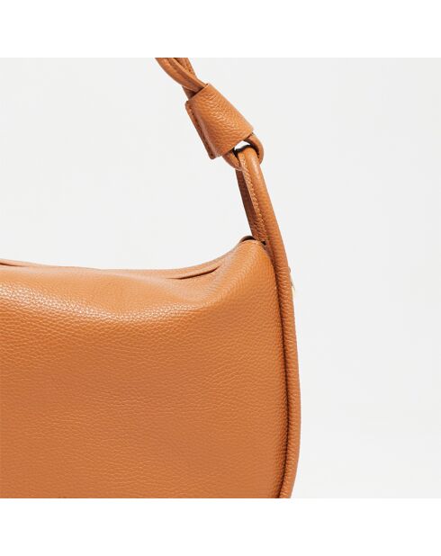 Sac bandoulière en Cuir Marcia camel - 32x 26x11 cm