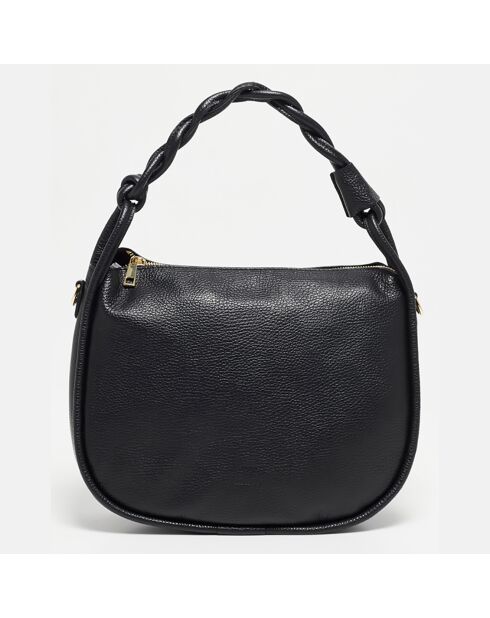 Sac bandoulière en Cuir Marcia noir - 32x 26x11 cm