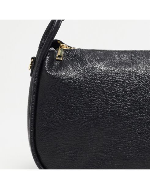 Sac bandoulière en Cuir Marcia noir - 32x 26x11 cm