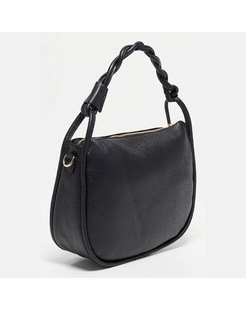 Sac bandoulière en Cuir Marcia noir - 32x 26x11 cm