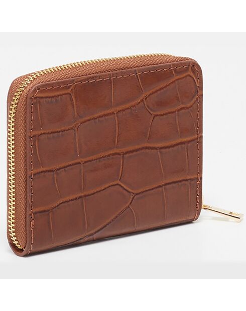 Compagno Mini Waly Camel in pelle - 12x10 cm