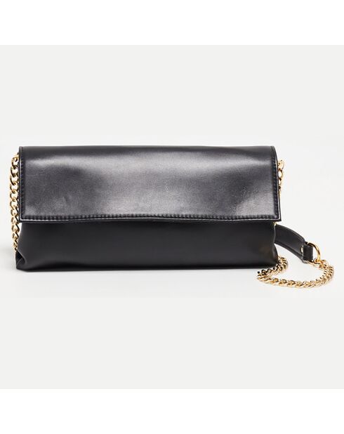 Sac bandoulière en Cuir de Vachette Gala noir - 26.5x14 cm