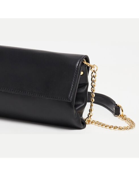 Sac bandoulière en Cuir de Vachette Gala noir - 26.5x14 cm