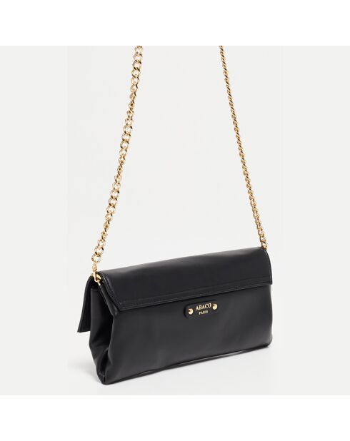 Sac bandoulière en Cuir de Vachette Gala noir - 26.5x14 cm