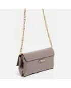 Sac bandoulière en Cuir de Vachette Gala taupe  - 26.5x14 cm