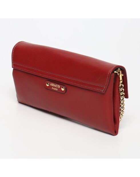 Sac bandoulière en Cuir de Vachette Gala rouge - 26.5x14 cm