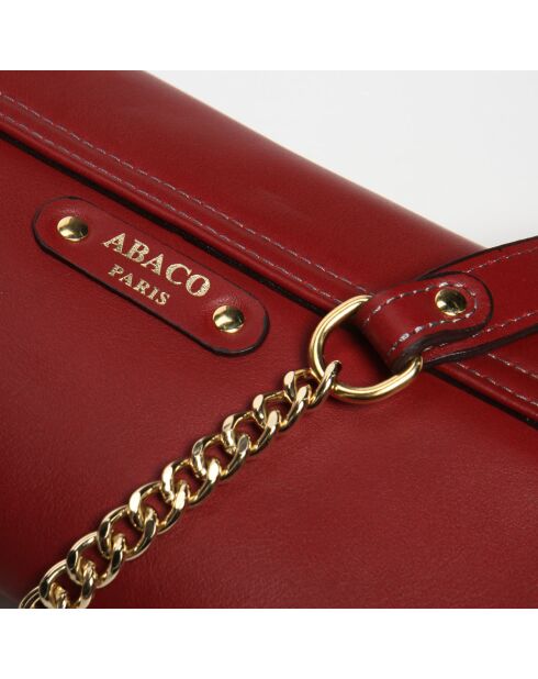 Sac bandoulière en Cuir de Vachette Gala rouge - 26.5x14 cm