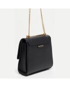Sac bandoulière en Cuir de Vachette Tine noir - 24x23x7 cm