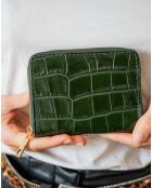 Compagno Mini Waly in pelle verde - 12x10 cm