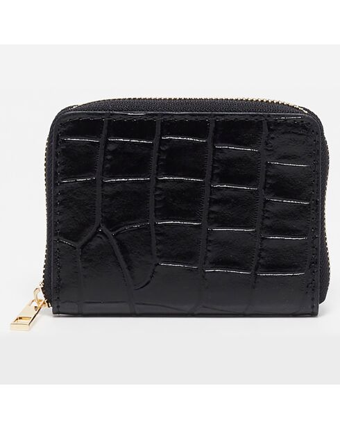 Compagno Mini Waly in pelle nera - 12x10 cm