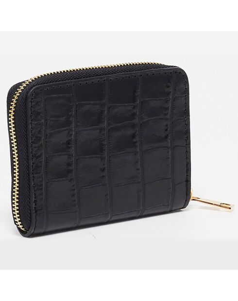 Compagno Mini Waly in pelle nera - 12x10 cm