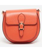 Sac bandoulière en Cuir Polly orange foncé - 21x19x6 cm