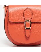 Sac bandoulière en Cuir Polly orange foncé - 21x19x6 cm