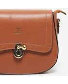 Sac bandoulière en Cuir Susy camel - 23x18x7.5 cm