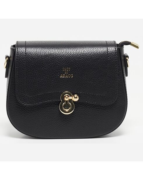 Zwarte Susy leren schoudertas - 27x13x8 cm