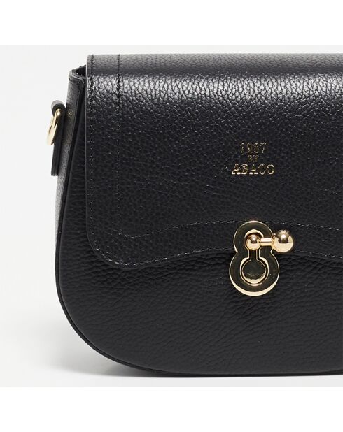 Zwarte Susy leren schoudertas - 27x13x8 cm