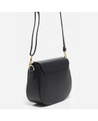 Zwarte Susy leren schoudertas - 27x13x8 cm