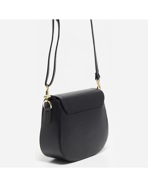 Zwarte Susy leren schoudertas - 27x13x8 cm