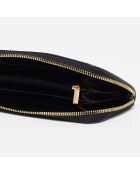 Waly zwarte leren metgezel - 19,5x11x2 cm