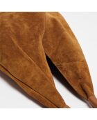 Cabas en Cuir Deni camel  - 40x47 cm