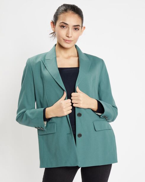 Blazer droit en Laine mélangée Cléo Oversize vert