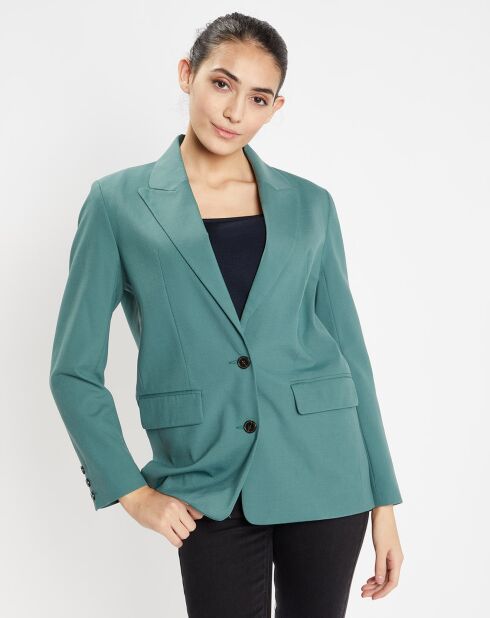 Blazer droit en Laine mélangée Cléo Oversize vert