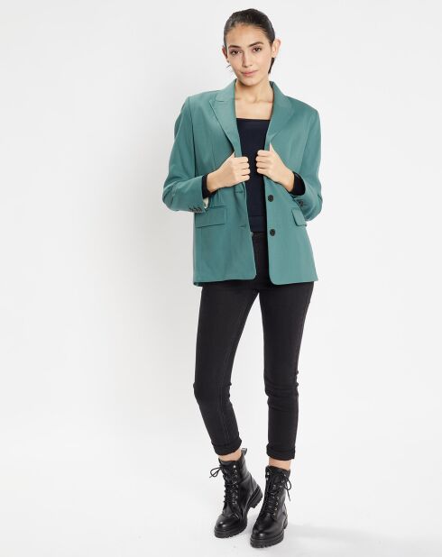 Blazer droit en Laine mélangée Cléo Oversize vert