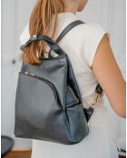 Sac à dos en Cuir Nala noir - 24x30x12 cm