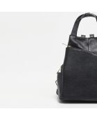 Sac à dos en Cuir Nala noir - 24x30x12 cm