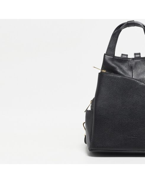 Sac à dos en Cuir Nala noir - 24x30x12 cm