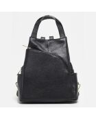 Sac à dos en Cuir Nala noir - 24x30x12 cm