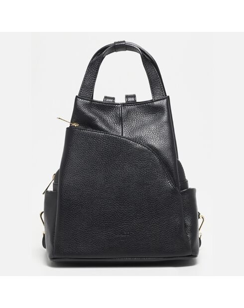 Sac à dos en Cuir Nala noir - 24x30x12 cm
