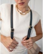 Sac à dos en Cuir Nala noir - 24x30x12 cm