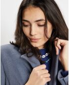 Veste blazer oversize en Laine mélangée Clitch bleu grisé