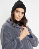 Manteau mi-long Chamois effet Sherpa gris anthracite